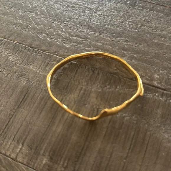 MONICA VINADER Amy Powney Wishbone Bangle 18k Gold Vermeil, Small, $298